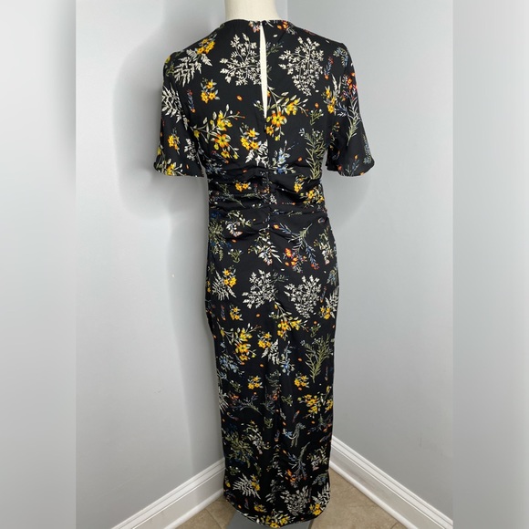 WALTER BAKER Black Floral Midi Dress Size: M - Picture 3 of 15